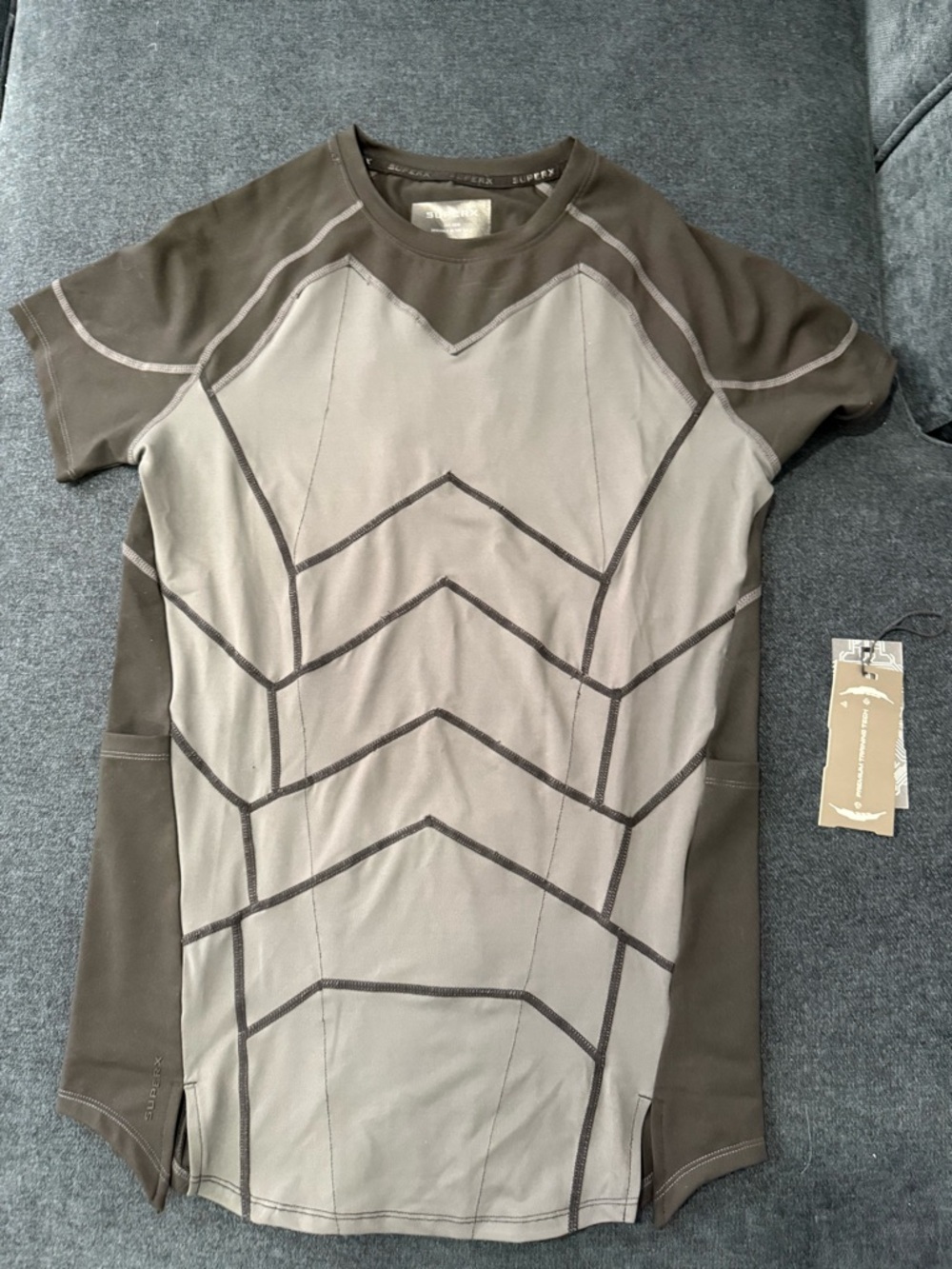 SuperX Marvel Mens Shirt Size M Super Suit Compression - Picture 3 of 7